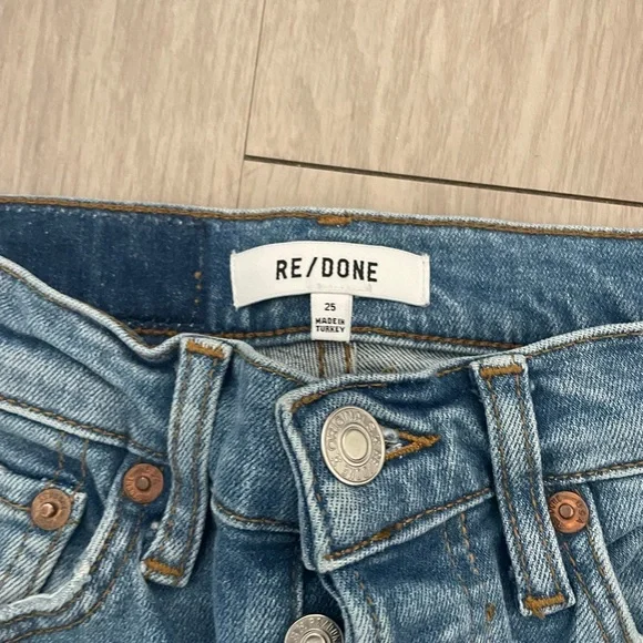 Re/done blue 90’s high rise skinny jeans - Picture 2 of 3